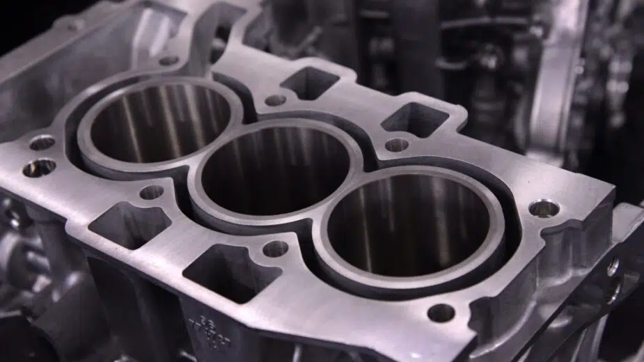 Bloco de três cilindros do motor PureTech