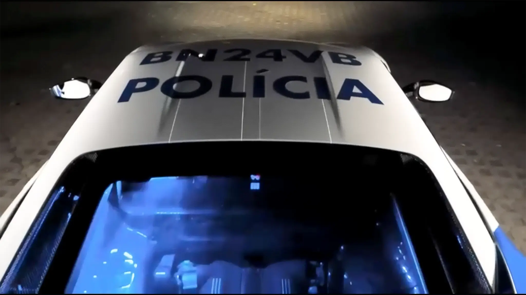Ferrari da polícia - vista superior