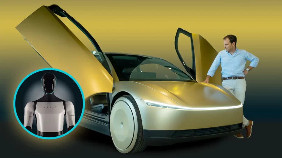Guilherme Costa com Tesla Cybercab