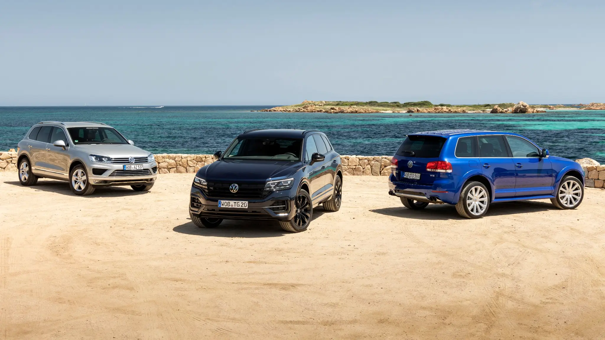 Três gerações do Volkswagen Touareg